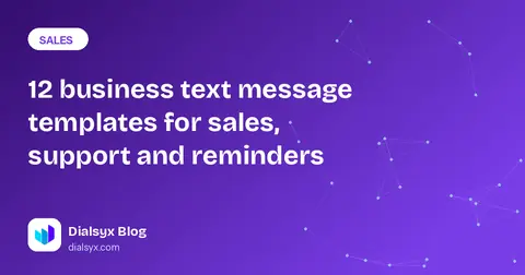 Cover image: 12 business text message templates for sales, support and reminders