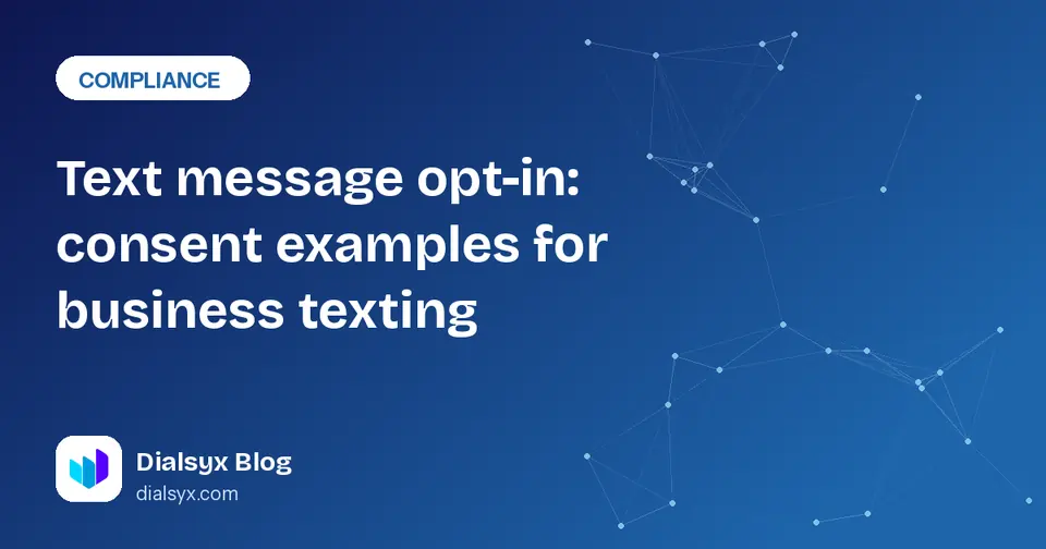 Cover image: Text message opt-in: consent examples for business texting